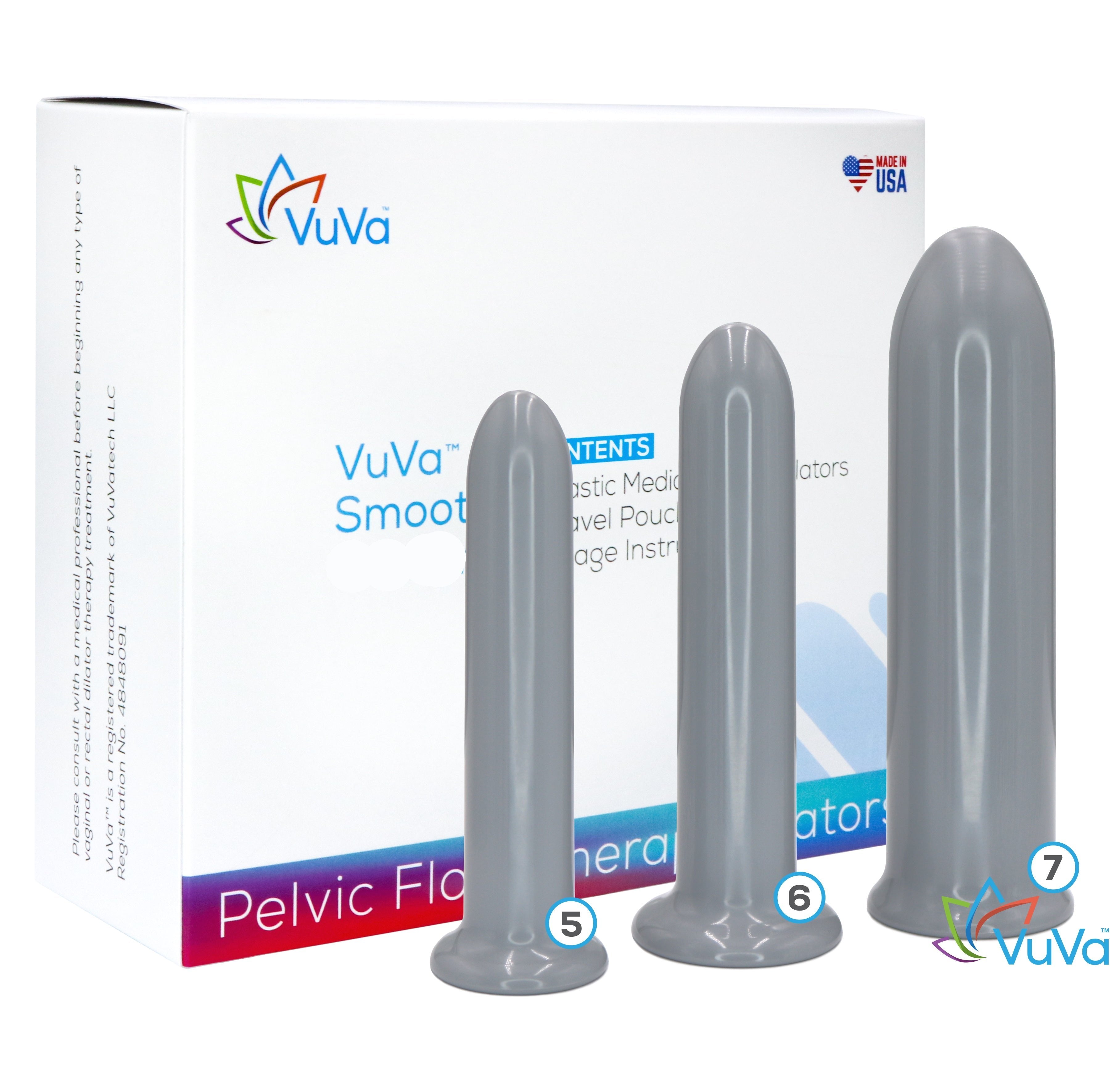 Large Unisex Smooth Rectal Dilators Set of Three | Vuvatech